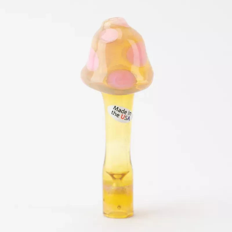 Home Blown Glass Fumed Shroom Bat Chillum