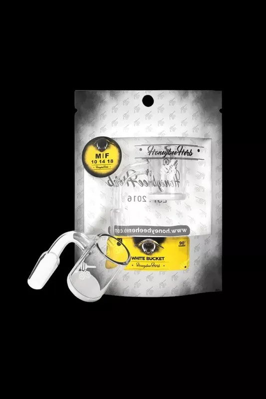 Honeybee Herb White Bucker Quartz Banger – White Line