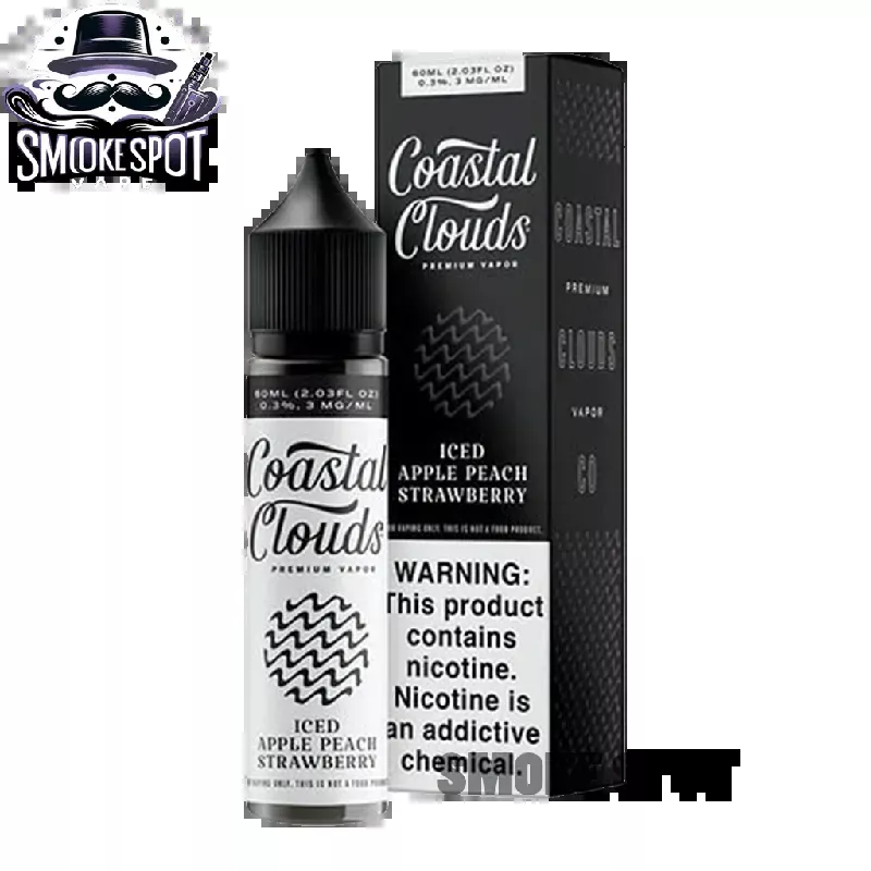 Iced Apple Peach Strawberry 6MG E-Juice by Coastal Clouds 60ML