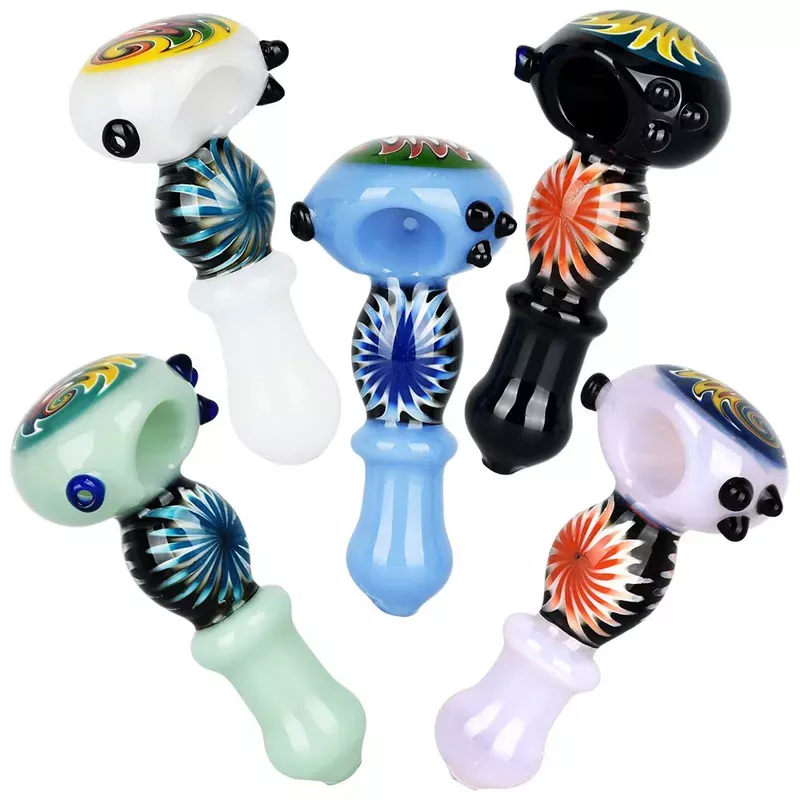 Intrinsic Flow Glass Spoon Pipe | 5 ” | Assorted Colors | 10ct Bundle