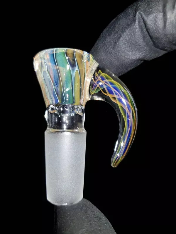JAKERS – 14mm Heady Fume Slide w/ Multi-Hole Bowl and Horn Handle – #3