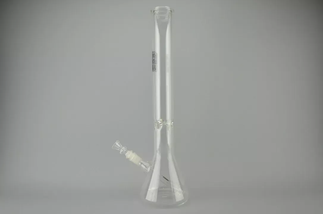 JBD – Beaker Tube w/ 14mm Removable 6-Slit/1-Hole Diffy, Slide, & Ice Pinches – 18″