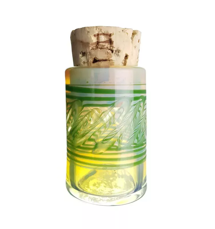 JEROME BAKER DESIGNS – Glass Travel Size Nug Jar with Cork Top – #1