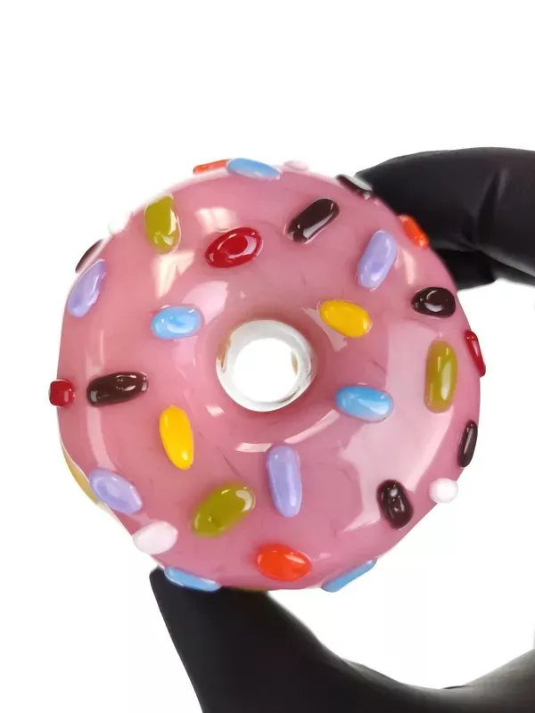KGB – Large Glass Doughnut Dry Pipe w/ Carb – #2