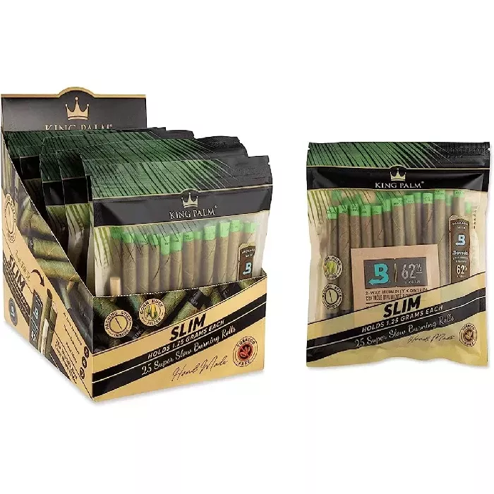 King Palm Slim Size Rolling Cones – 25 Piece Per Pack – 8 Pack Per Box