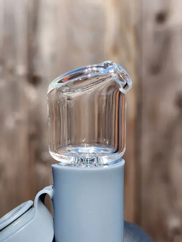 KIZMIT – Glass Mouthpiece w/ Pearls & Vortex Airflow for the Puffco Pivot – Clear