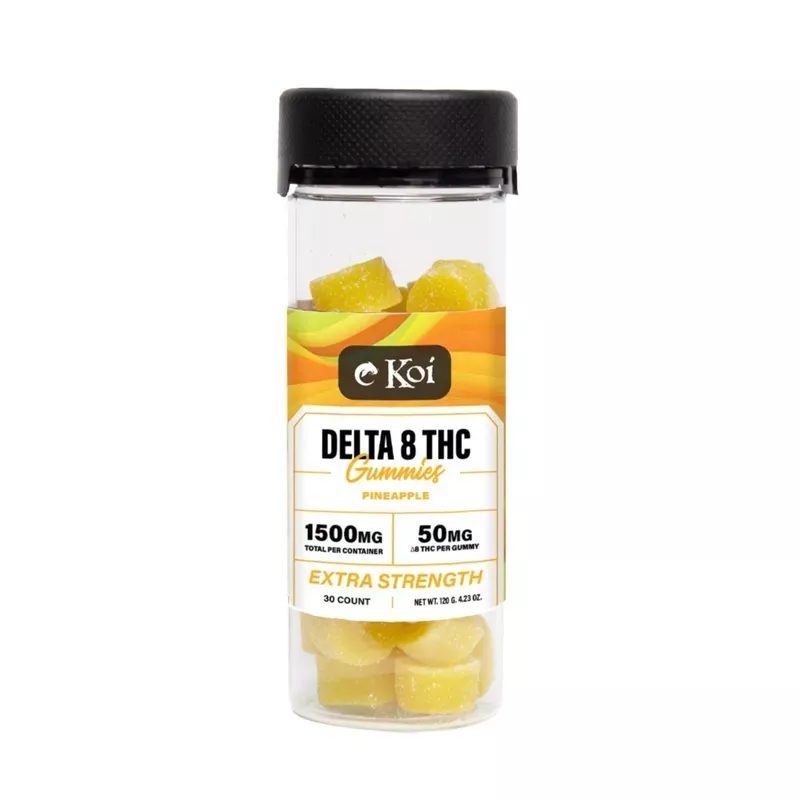 Koi Extra Strength Delta 8 Pineapple Gummies – 1500mg
