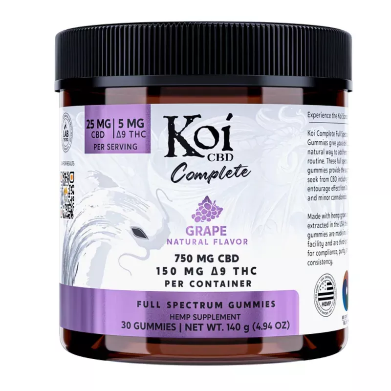 Koi Grape Full Spectrum CBD + THC Complete Gummies – 750mg
