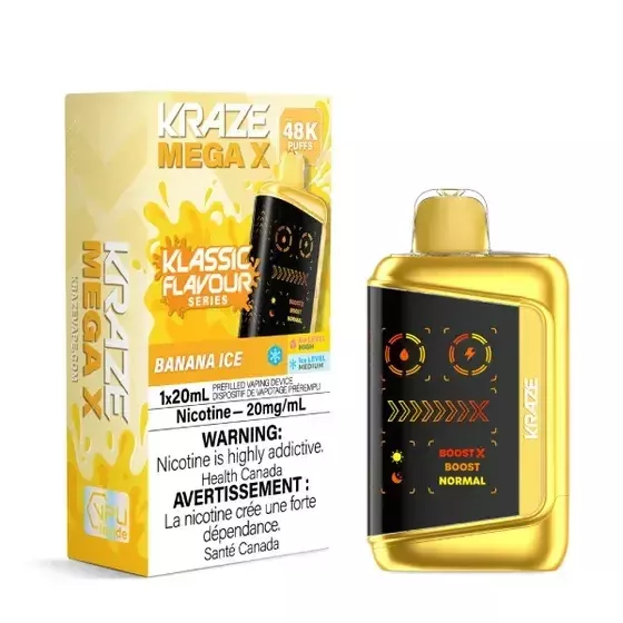 KRAZE MEGA X 48K Puff Disposable (single) Banana Ice (ONTARIO)
