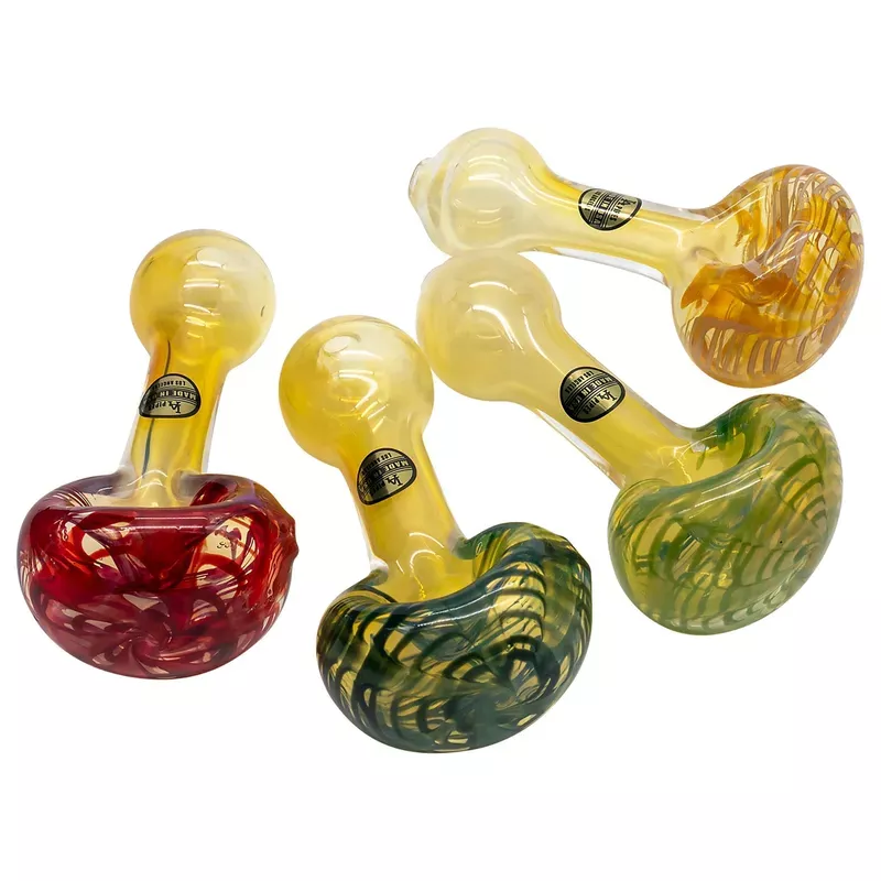 LA Pipes Color Changing Hand-Pipe with Color Accents