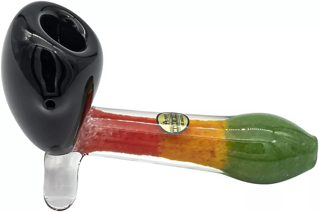 LA Pipes “Sattdown Rasta ” Sherlock Glass Pipe