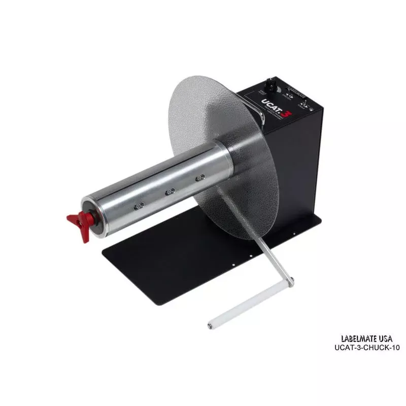 Labelmate Powered Label Unwinder for labels up to 10″ wide UCAT-3-CHUCK-10
