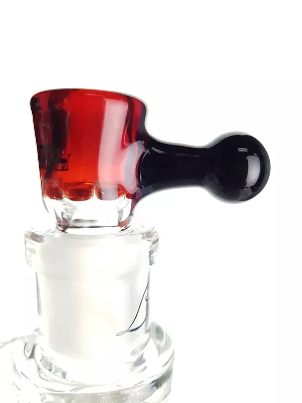 LEISURE – Multi-Hole Screen Bowl Slide w/ Handle – 14mm Male (Pomegranate)