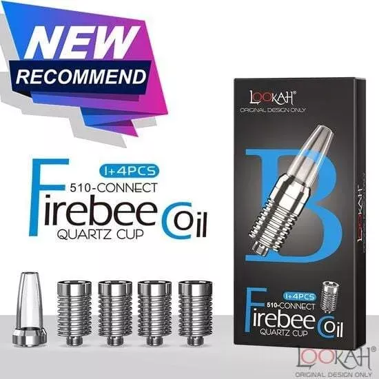 LOOKAH FIREBEE QUARTZ 510 CONNECT COIL 5CT/PK (QUARTZ CUP)