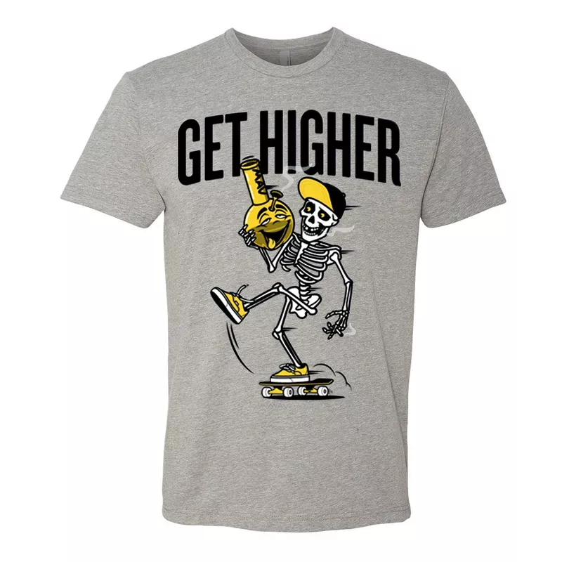 MAV Glass Get Higher Skeleton Skater (Old Dirty Dermot) T-Shirt