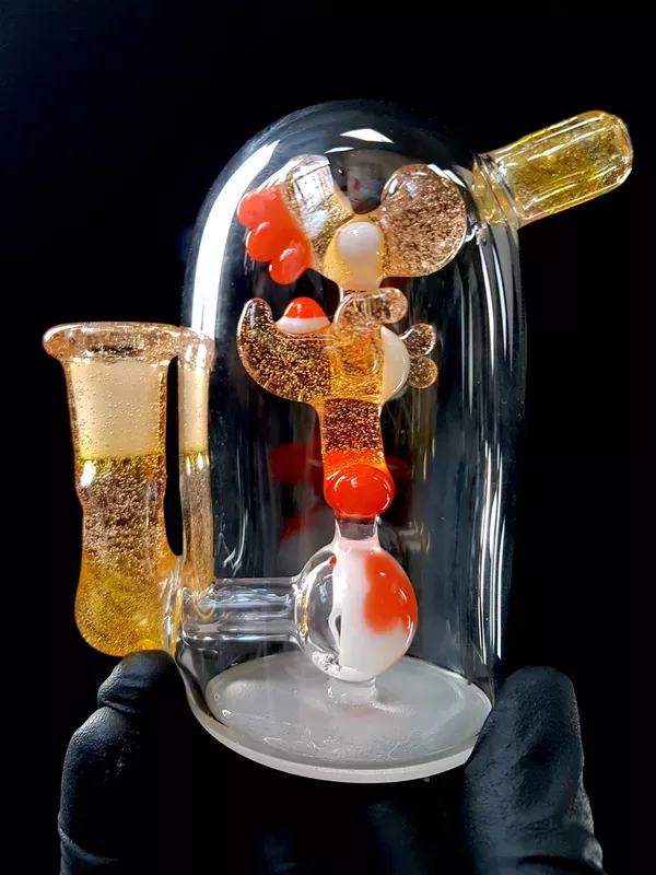 MITZEL – Yoshi Capsule Dab Rig w/ Egg Perc & 10mm Female Joint – OJ / Terps (CFL)