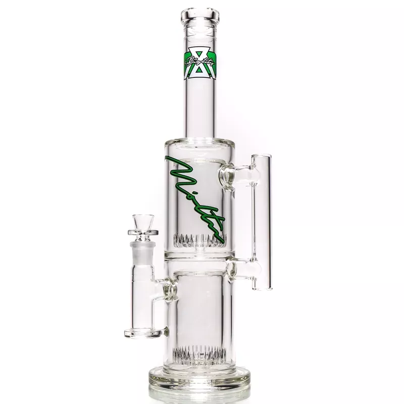 Moltn Glass – Eighty – Double Can Perc – Green Sig.