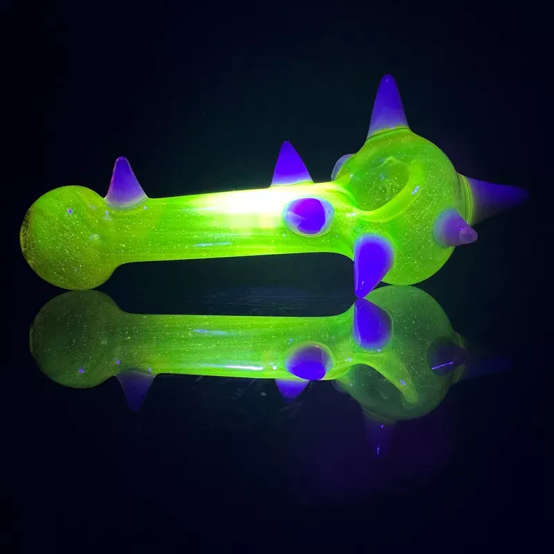 “PIneapple & Pink Slyme ” Spiked Handpipe by Carsten Carlile