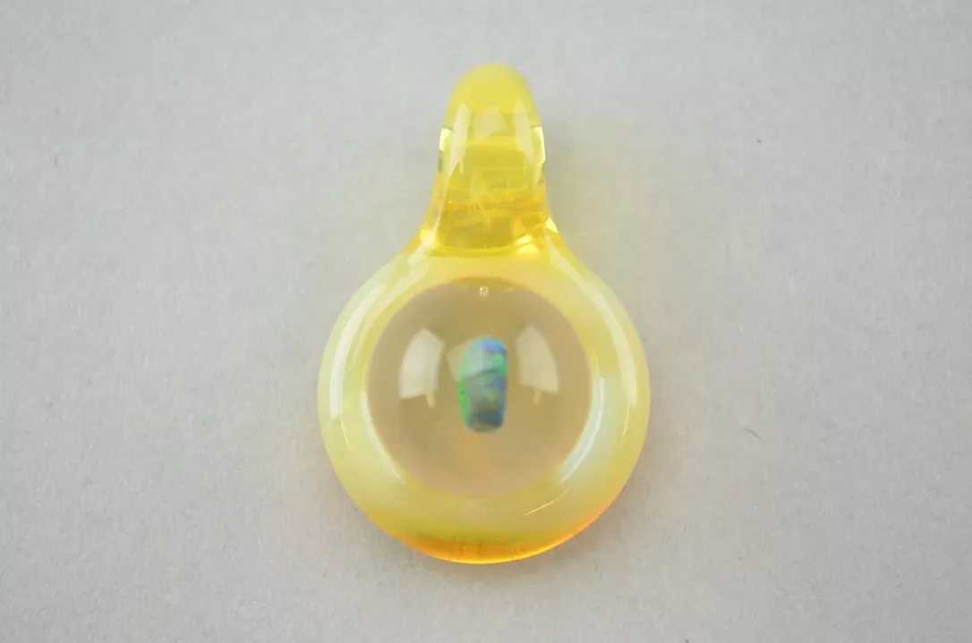 PLANEMO – Color Glass Pendant w/ Opal – #2