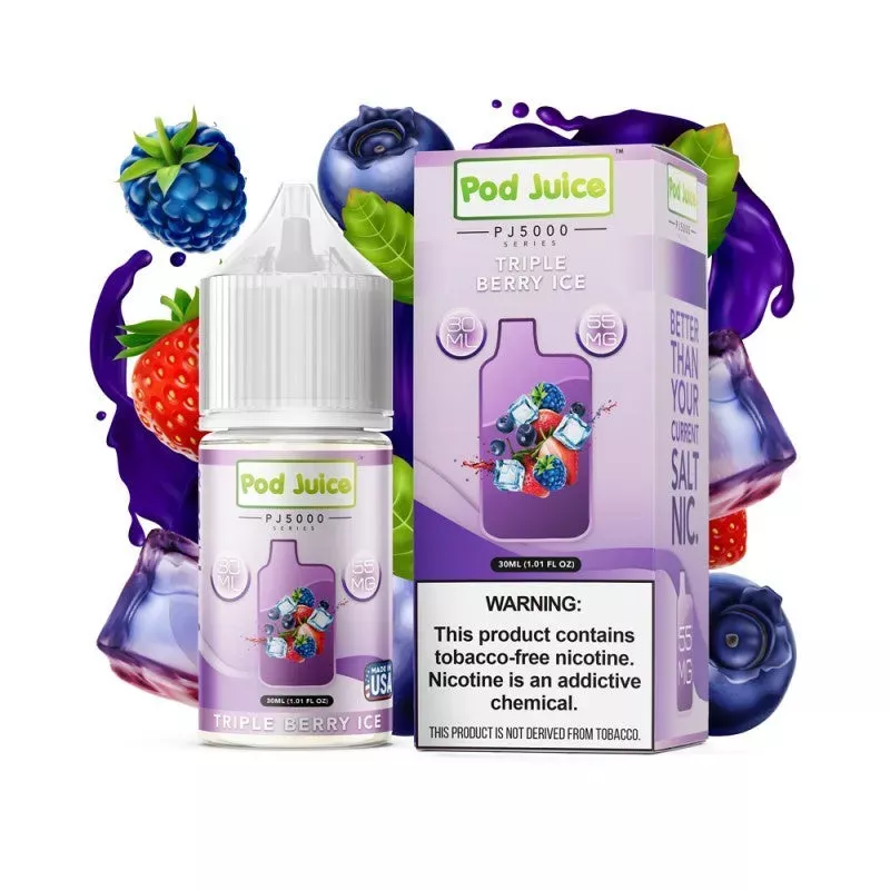 Pod Juice PJ5000 Salts | Triple Berry Ice