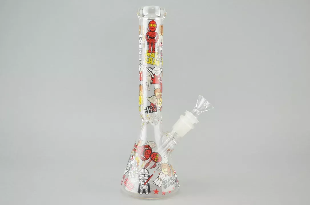 POP CULT – Glass Beaker Bong w/ Removable Downstem & 14mm Slide – Star Wars