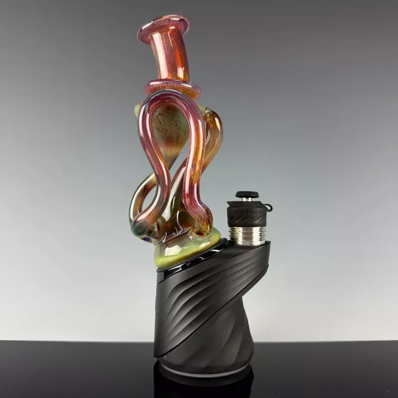 “Purple Luster ” Recycler Puffco Attachment by Desi B