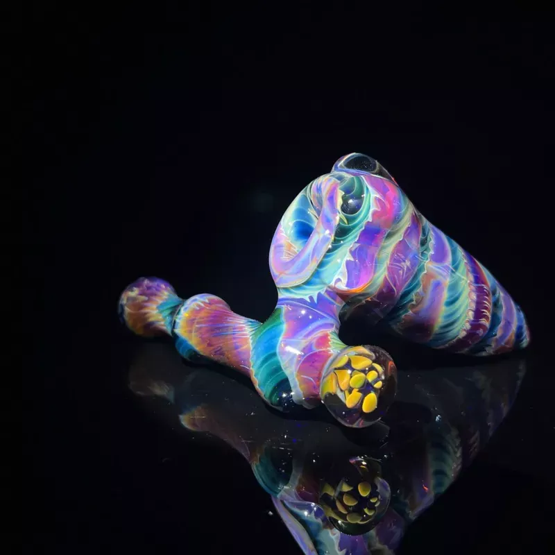 Purple Tie Dye Sidecar Bubbler 5