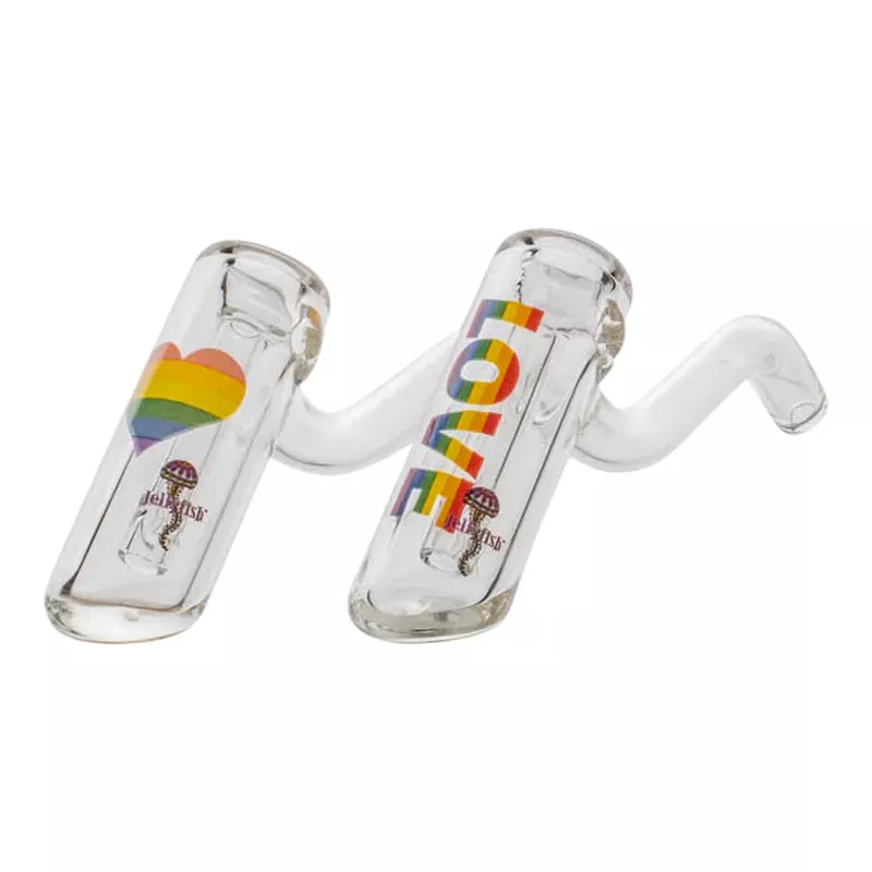 Rainbow Layback Bubbler – 5in