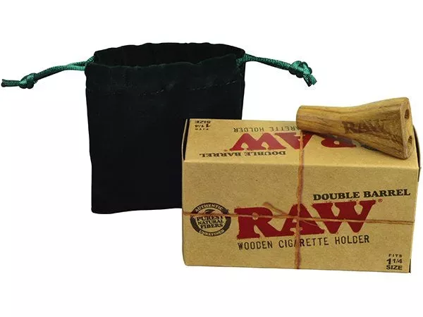 RAW DOUBLE BARREL JOINT CIG HOLDER WOODEN