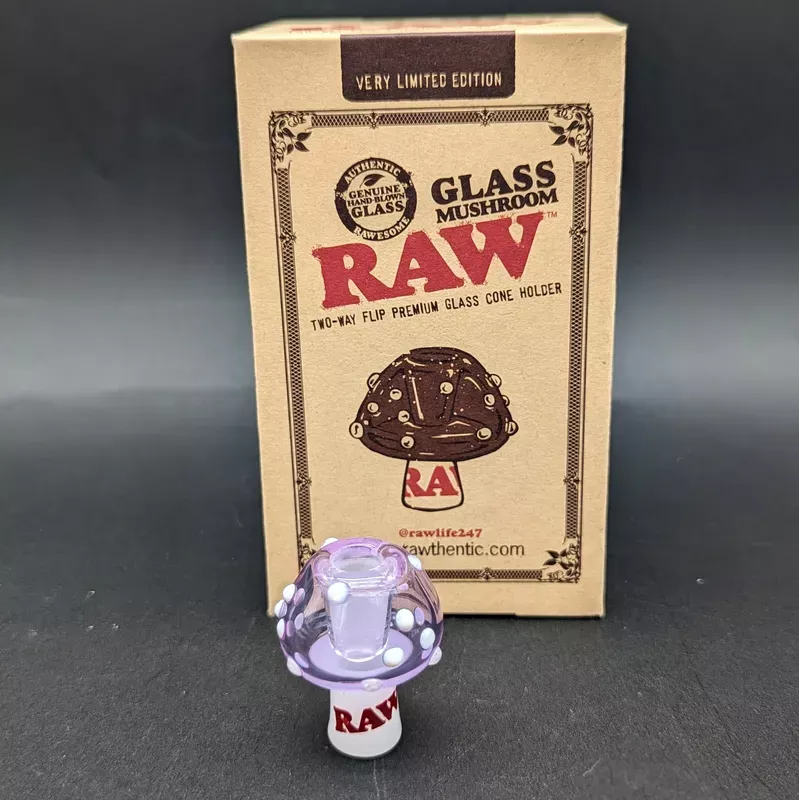 Raw Glass Mushroom Cone Holder