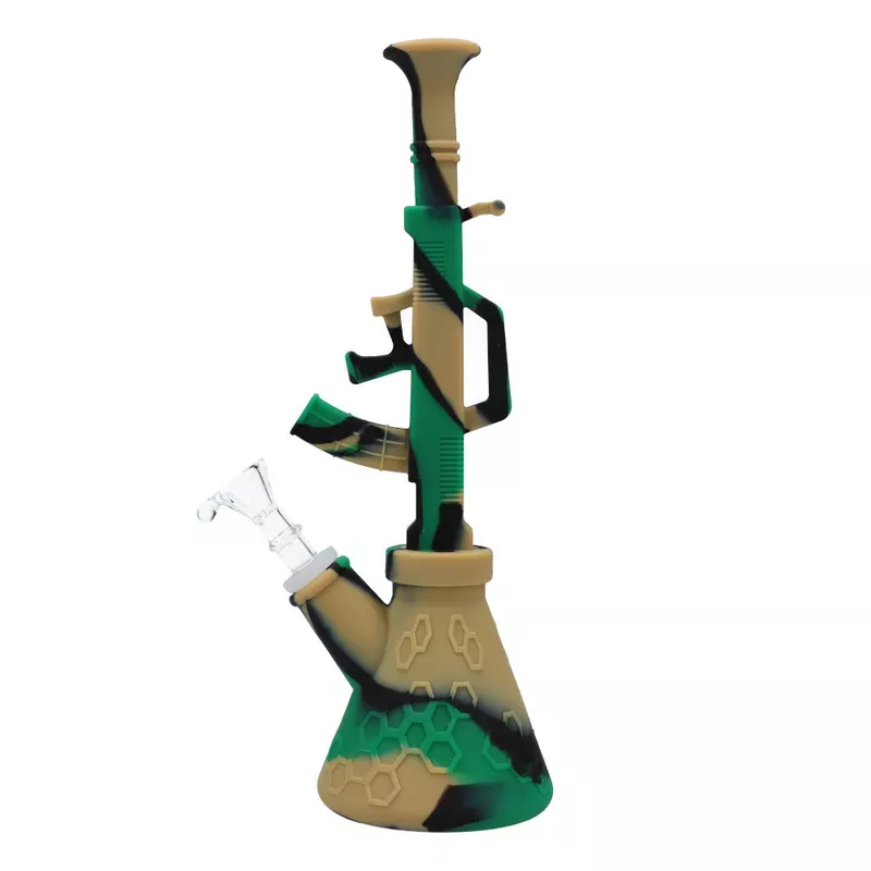 RGR Canada 11.5 ” AK47 Novelty Silicone Bong with Glass Bowl