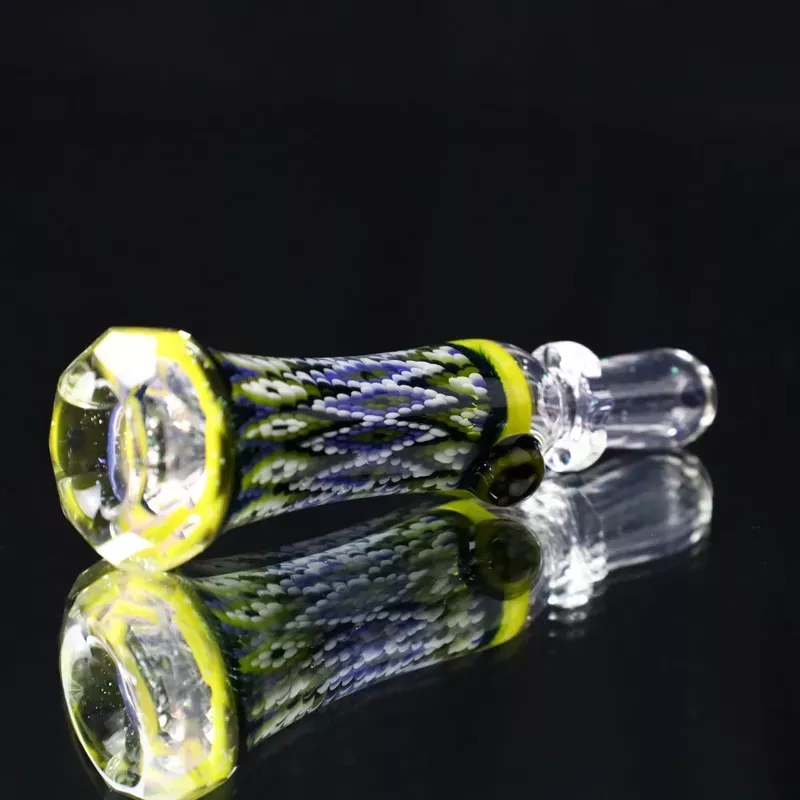 Rotational Science Glass Faceted Peyote Stich Chillum #27 / CLR/CRSH