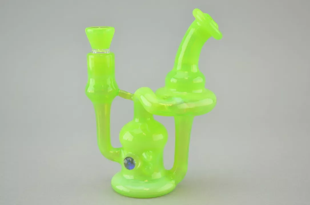 SCHMALEX – Full Color Recycler Rig w/ 14mm Female Joint – Slyme