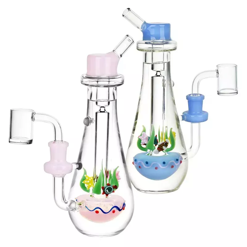 Seabed Shenanigans Glycerin Glass Dab Rig | 8.25 ” | 14mm F | Colors Vary