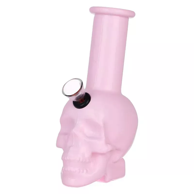 SeshGear Pastel Skull Glass Water Pipe 6 “
