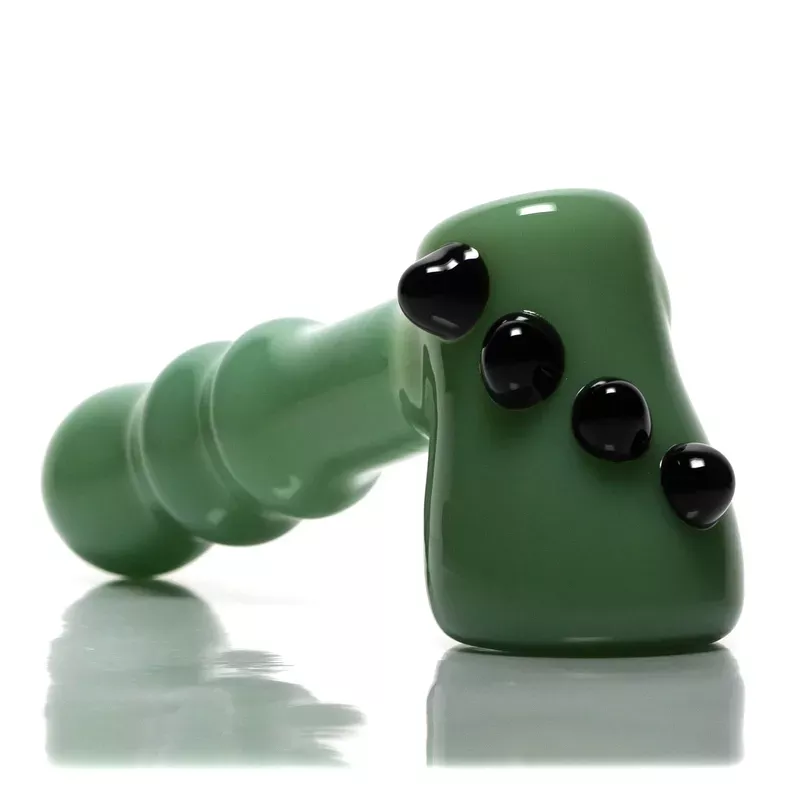 Shooters – Dimple Grip Hammer Bubbler – Green & Black