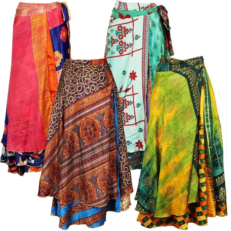 Silk Wrap Skirt – One Size / 36 ” / Designs Vary