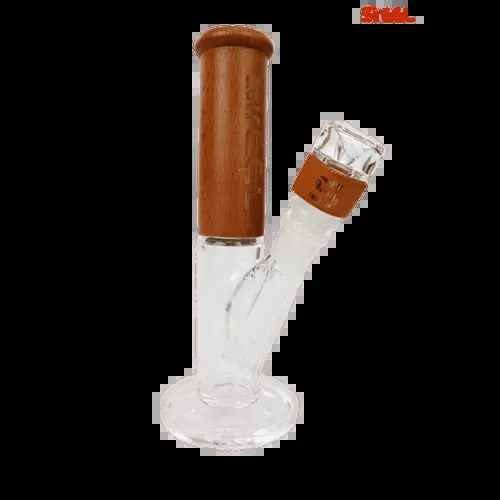 SirEEL – 8″ TimberKraft Tube Bong with Knotorious Bowl, Natural Timber Tones Vary