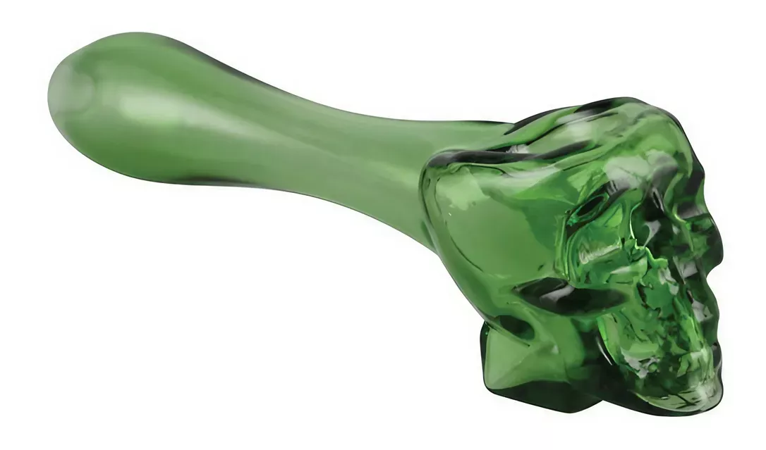 Skull Glass Spoon Pipe