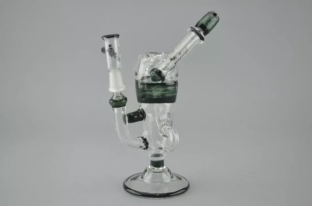 SLUGWORTH – Mini Klein Recycler Vapor Rig w/ 7-Hole Perc & 10mm Dome – #6