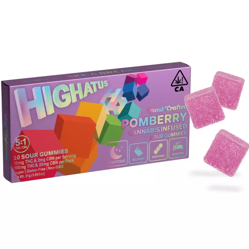 Sour Pomberry Gummy 5:1 Thc:cbn 10 Pack 100mg