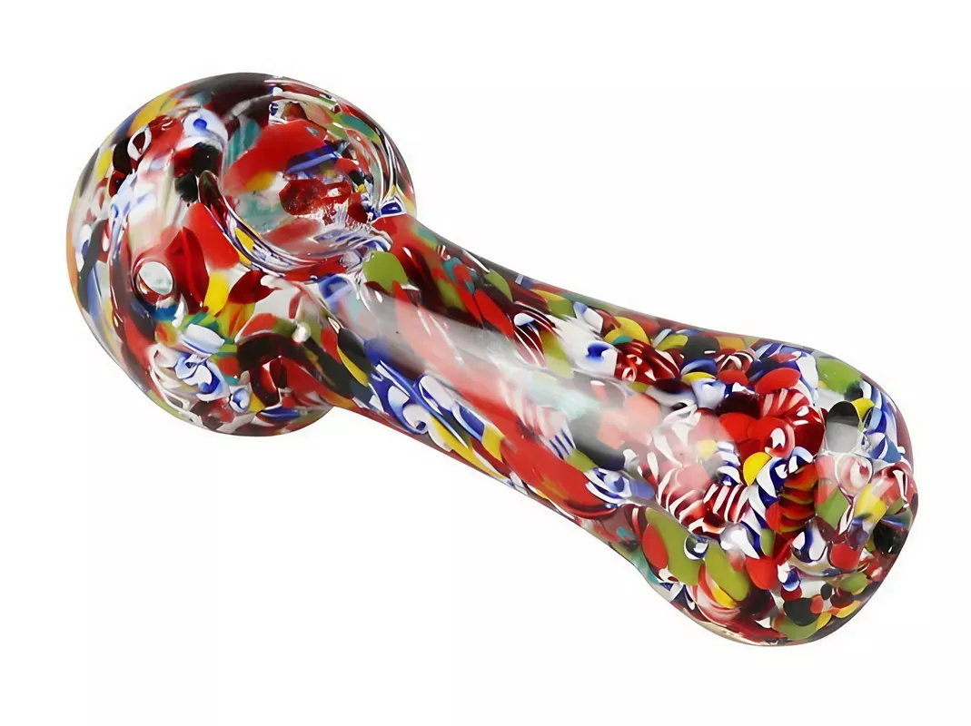 Splatter Frit Glass Hand Pipe – 4.5 “