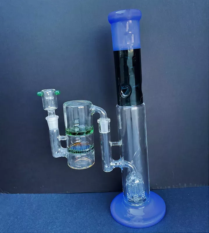 Straight 14 ” Thick Glass Best Rig 6 Arm Tree Perc Ash Catcher