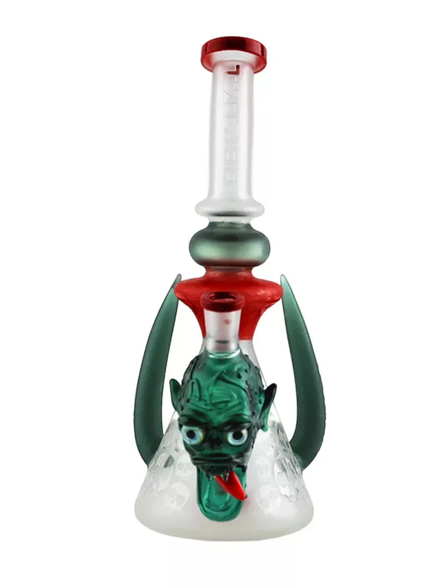 T’ataoo 11.5″ Cool Judge Skull Beaker Glass Bong
