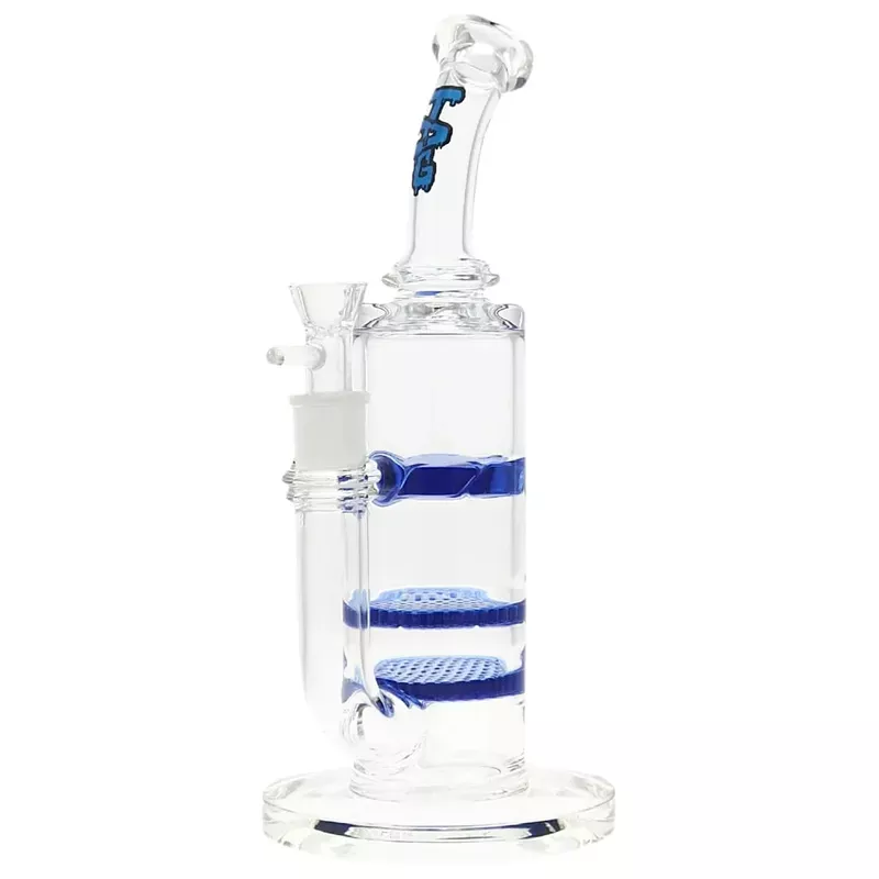 Thick Ass Glass 12 ” Honeycomb Dual Percolator Bong with Spinning Guard