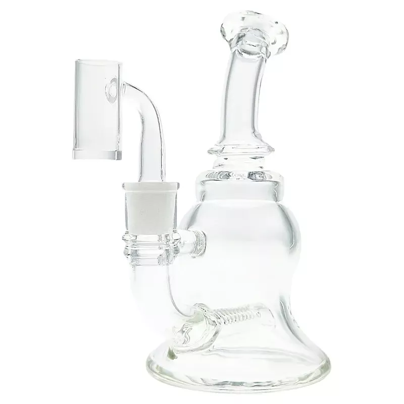 Thick Ass Glass 6.5 ” Bellow Bubble Dab Rig 50x7MM – Smooth In-Line Perc, 14MM Female