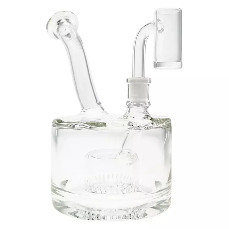 Thick Ass Glass 6.5 ” Super Slit Froth Puck Dab Rig w/ Showerhead Percolator