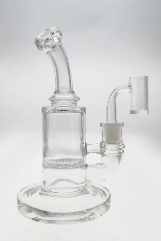 Thick Ass Glass 7.5 ” Bent Neck Fritted Disc Dab Rig 50x5MM 14MM Female
