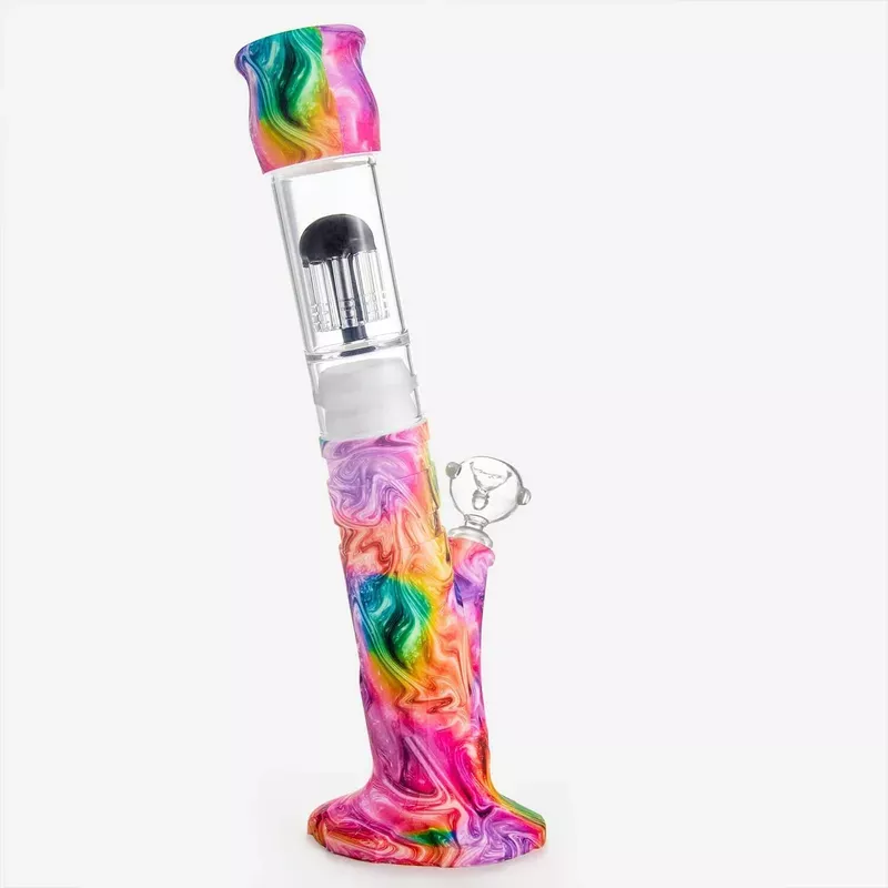 Tilted Silicone Tree Perc Bong