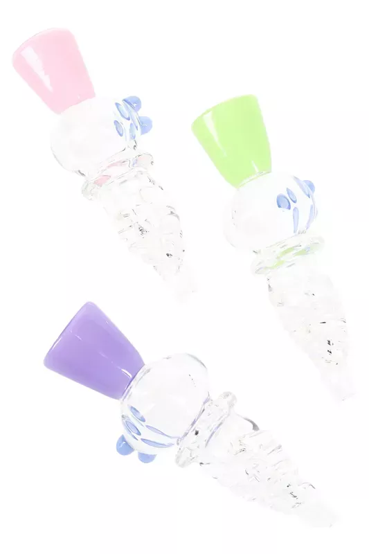 Twisted Neon Bowl Glass Chillum – 3.5 ” – Assorted Colors